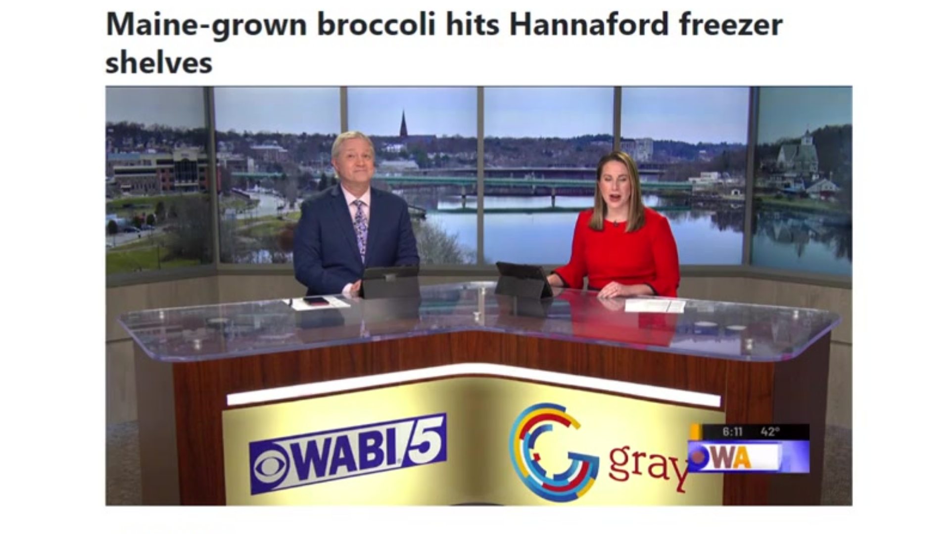 Maine-grown broccoli hits Hannaford freezer shelves