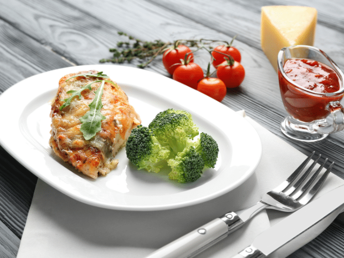 Pizza Chicken with Roasted Broccoli